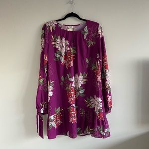 Purple long sleeve dress